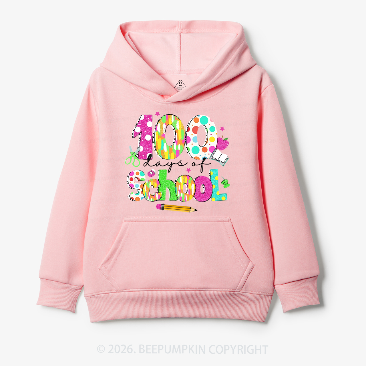Colorful 100 Days of School Toddler&Kid's Hoodies