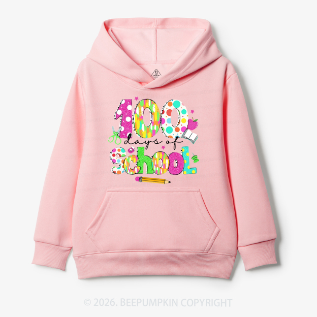 Colorful 100 Days of School Toddler&Kid's Hoodies