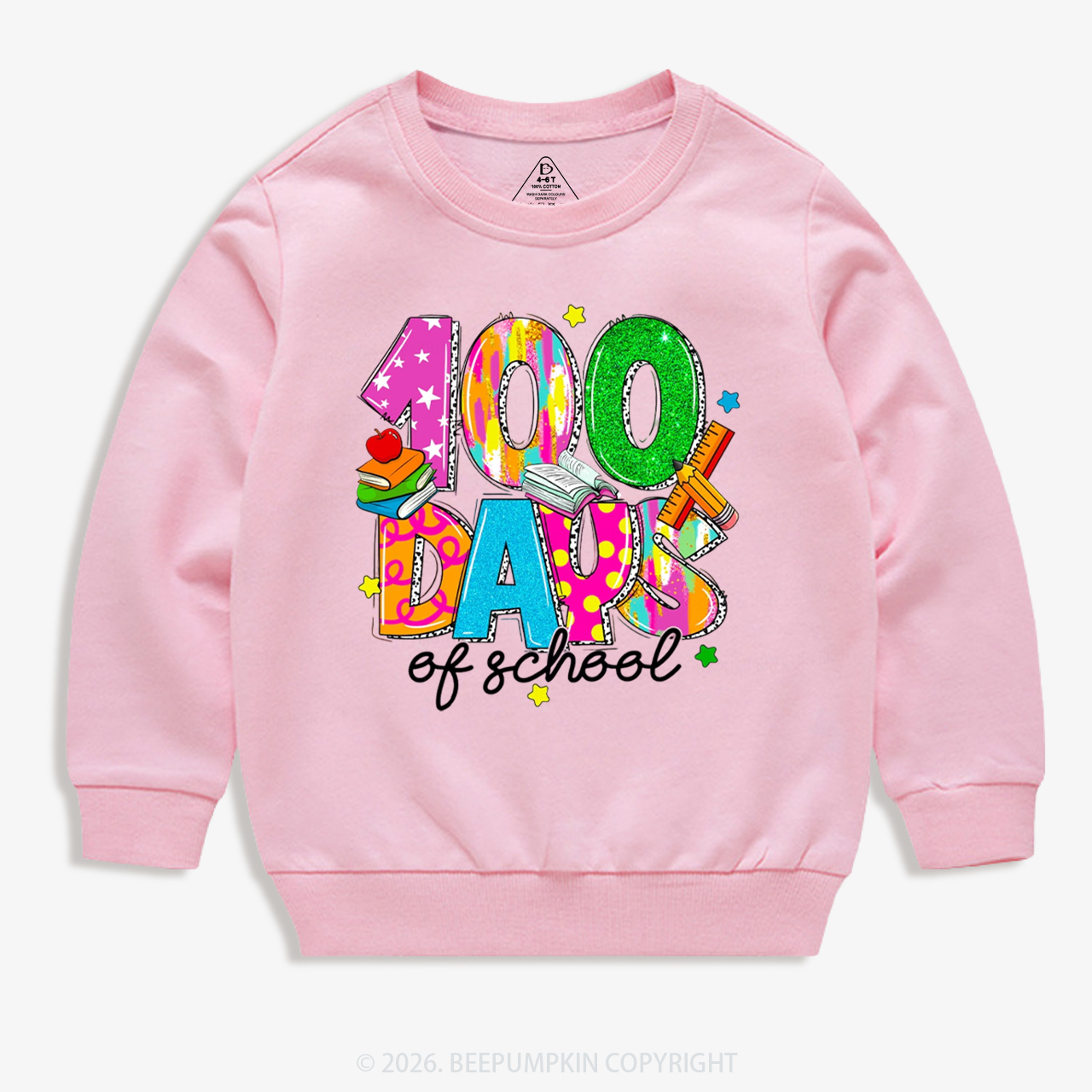 Bright & Fun 100 Days of School Toddler&Kid's Sweatshirt