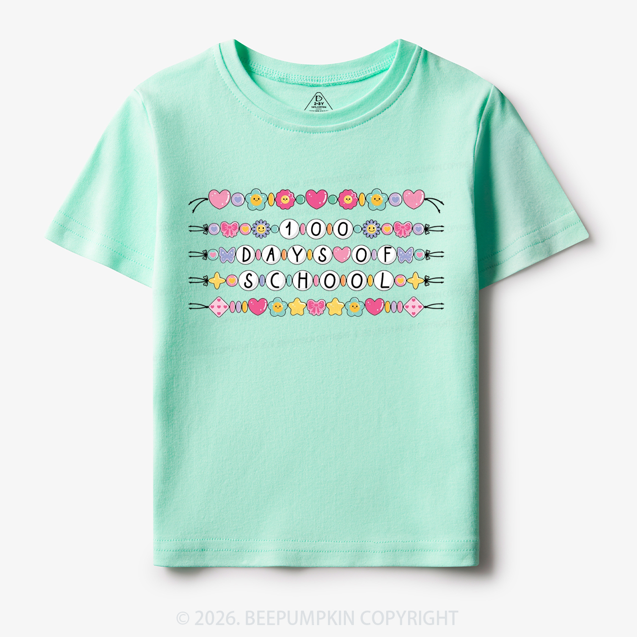 100 Days of School Beaded Bracelet Toddler&Kid's Tees