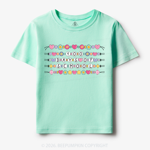 100 Days of School Beaded Bracelet Toddler&Kid's Tees