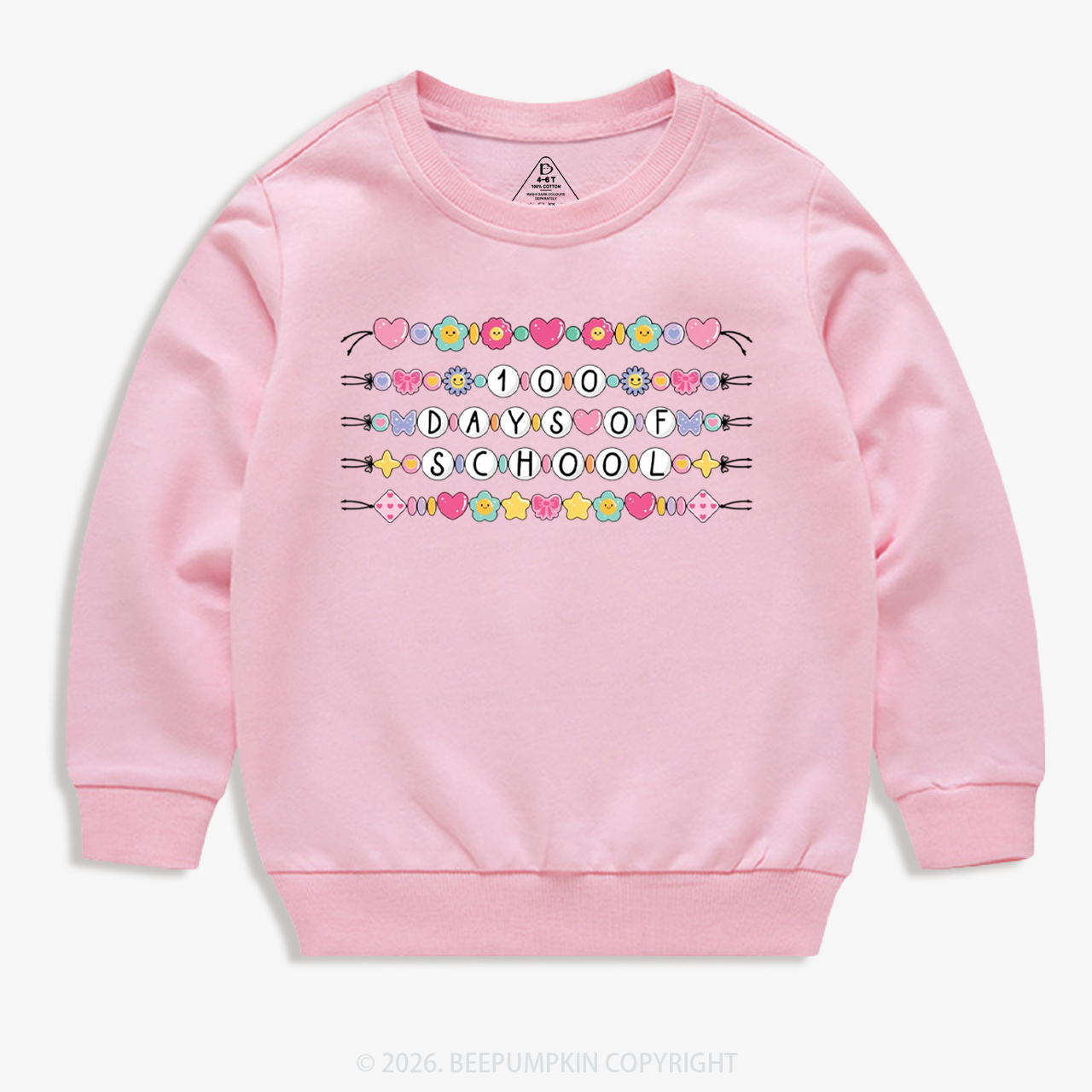 100 Days of School Beaded Bracelet Toddler&Kid's Sweatshirt