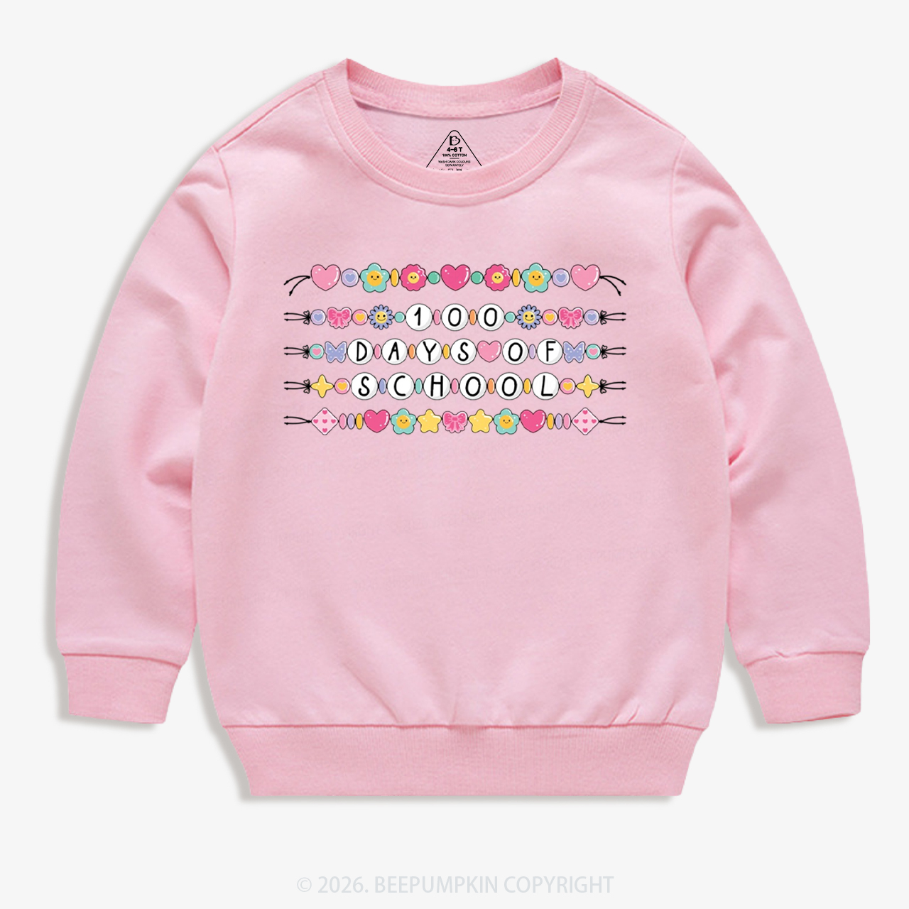 100 Days of School Beaded Bracelet Toddler&Kid's Sweatshirt