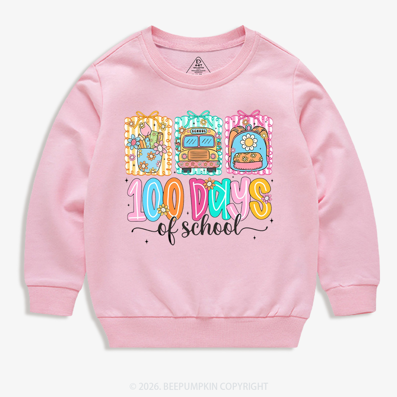 Classroom Art 100 Days of School Toddler&Kid's Sweatshirt