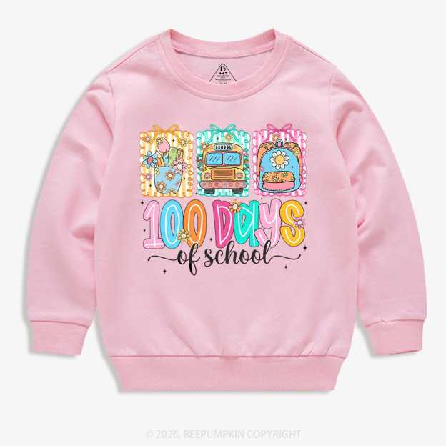 Classroom Art 100 Days of School Toddler&Kid's Sweatshirt