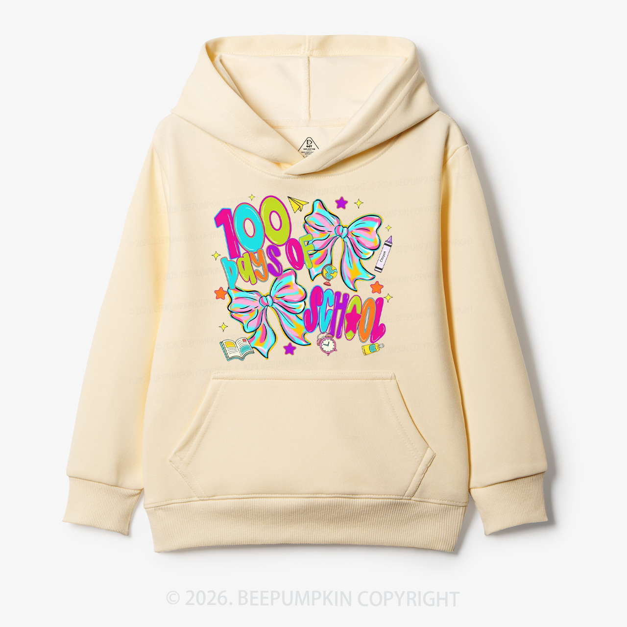 Bow Celebration 100 Days of School Toddler&Kid's Hoodies
