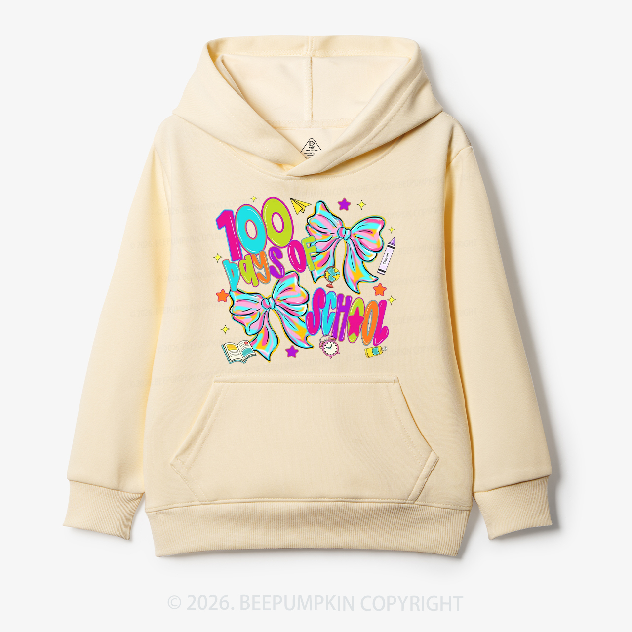 Bow Celebration 100 Days of School Toddler&Kid's Hoodies