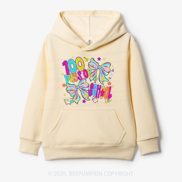 Bow Celebration 100 Days of School Toddler&Kid's Hoodies