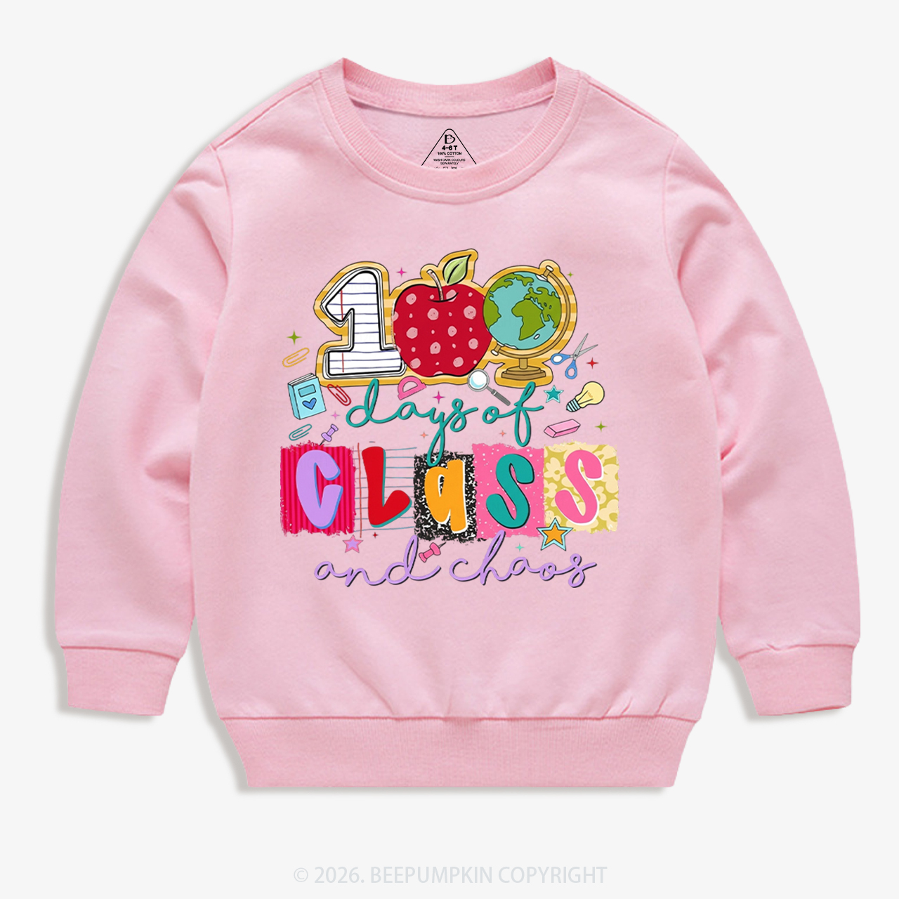 Class And Chaos 100 Days of School Toddler&Kid's Sweatshirt