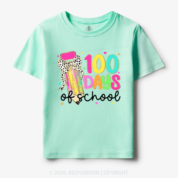Pink Pencil Celebration 100 Days of School Toddler&Kid's Tees