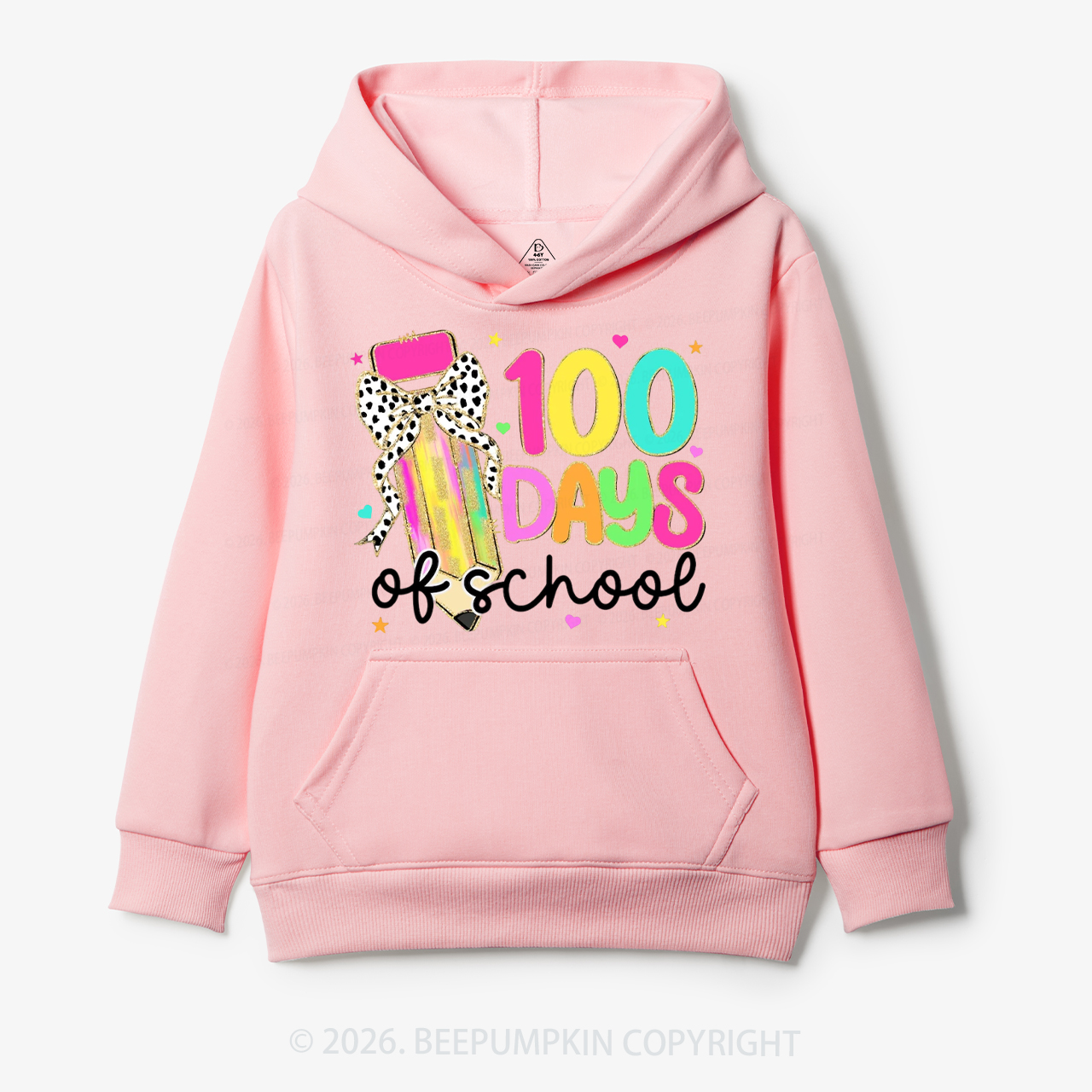 Pink Pencil Celebration 100 Days of School Toddler&Kid's Hoodies