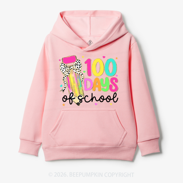 Pink Pencil Celebration 100 Days of School Toddler&Kid's Hoodies