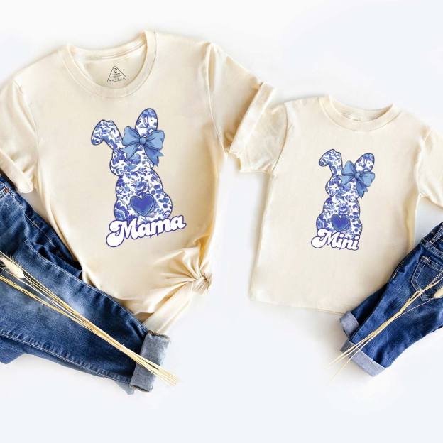 Bunny Coquette Bow Mom&Me Matching Tees