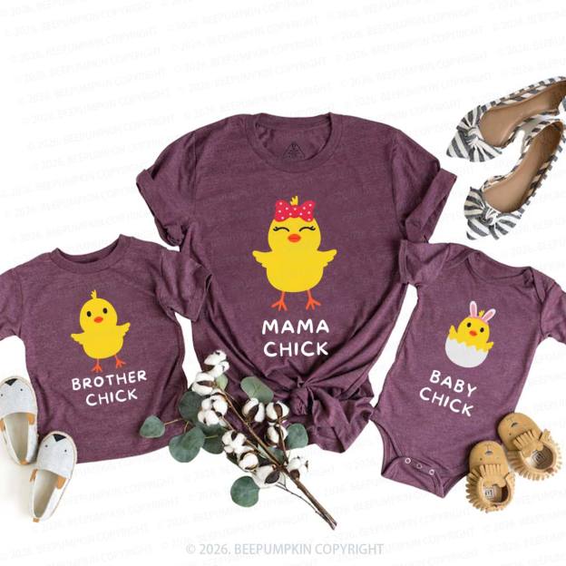 Personalized Chick Easter Family Matching T-Shirts