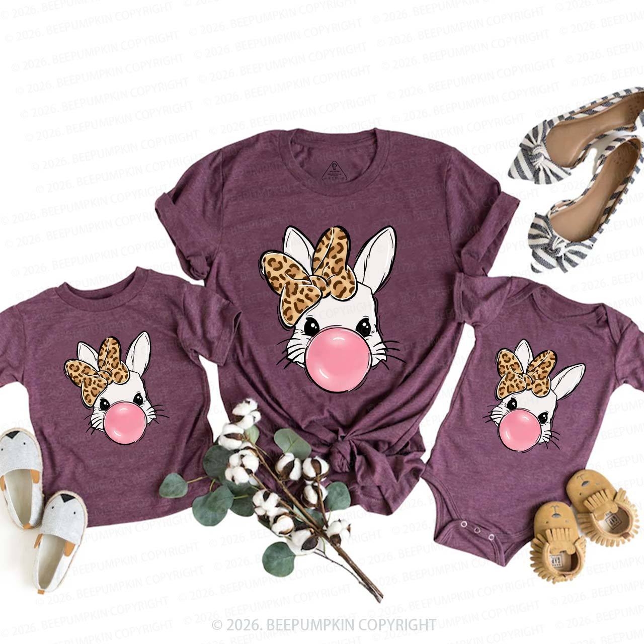 Personalized Chick & Bunny Easter Family Matching T-Shirts