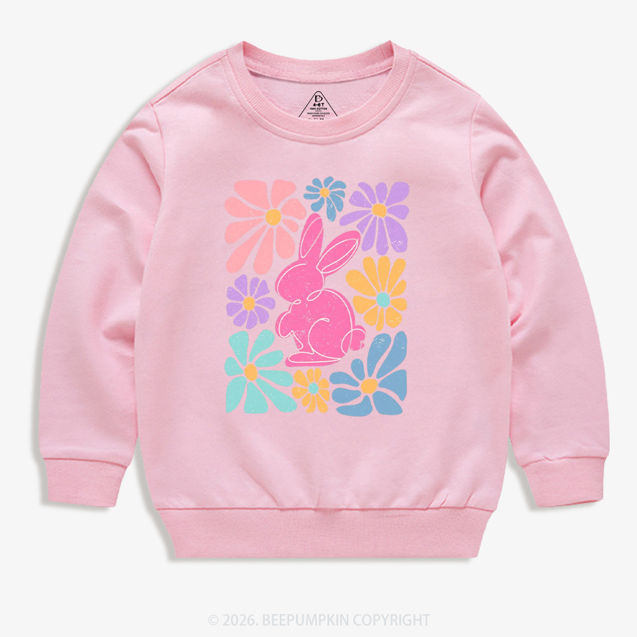 Easter Bunny Floral Kid's Sweatshirt