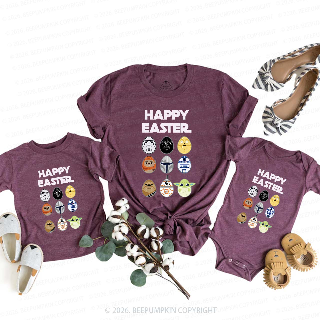 Easter Funny Trooper Eggpire Family Matching T-Shirts