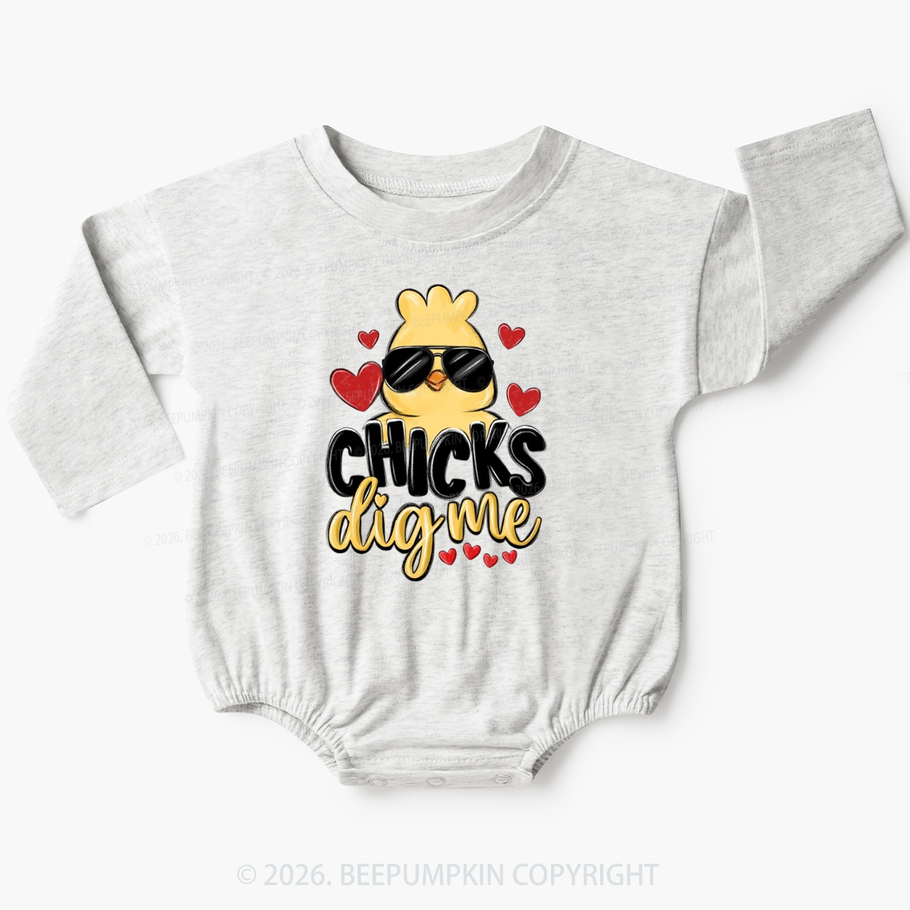 Chicks Dig Me Easter Baby Bubble Romper