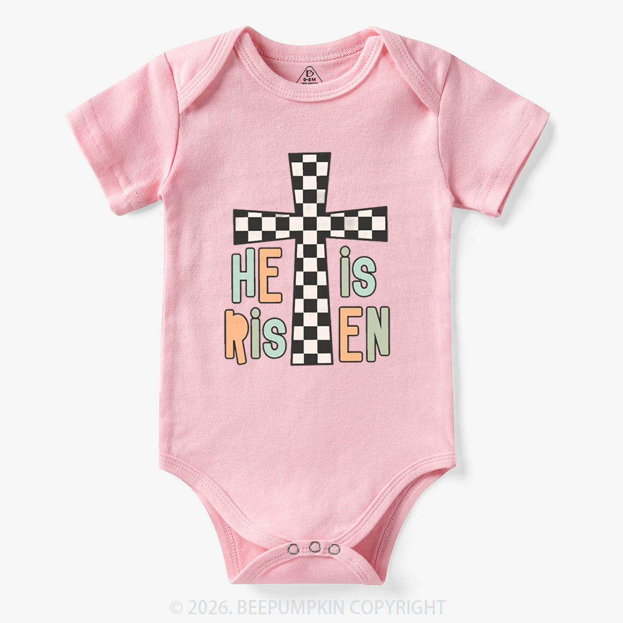 He Is Risen Easter Trendy Christian Bodysuit