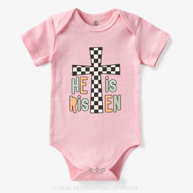 He Is Risen Easter Trendy Christian Bodysuit