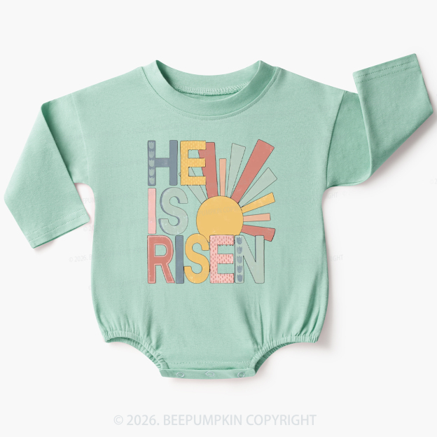 He Is Risen Love Like Jesus Easter Baby Bubble Romper