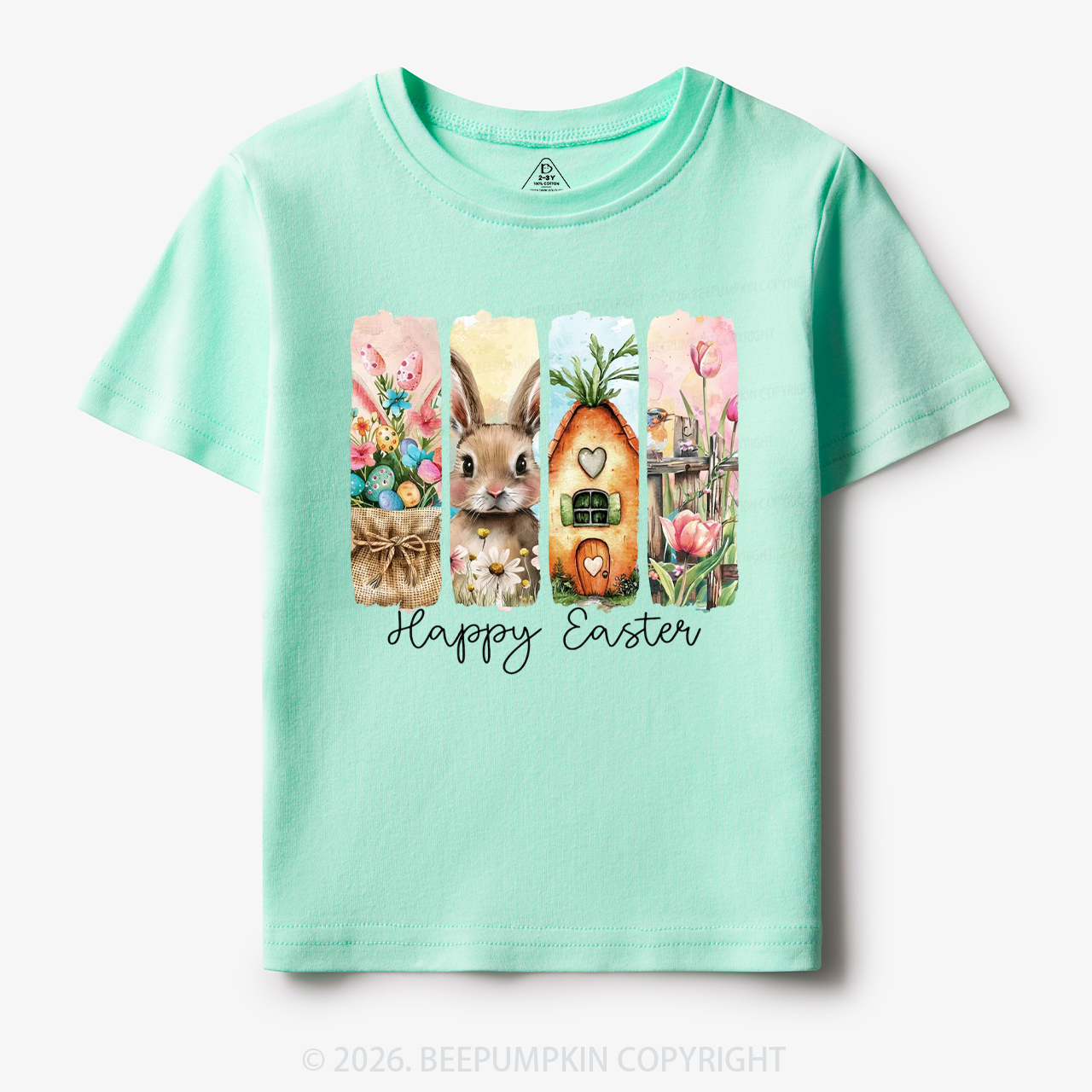 Happy Easter Floral Spring Toddler&Kid's Tees