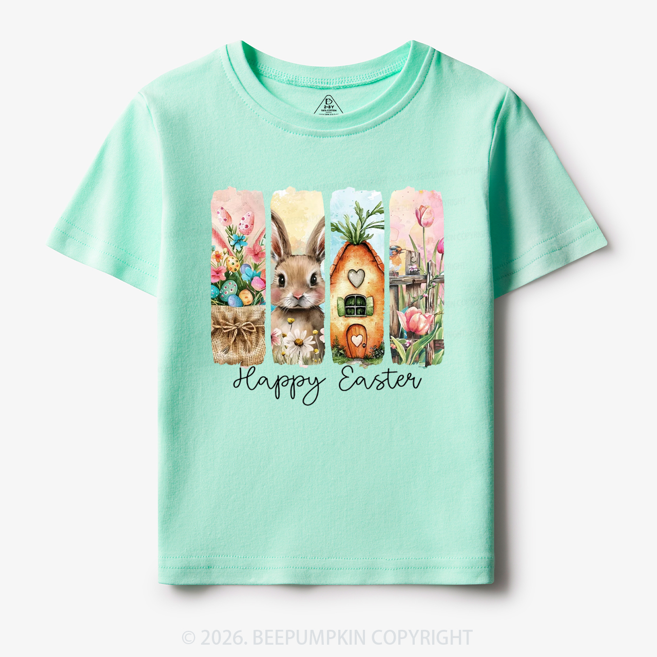Happy Easter Floral Spring Toddler&Kid's Tees