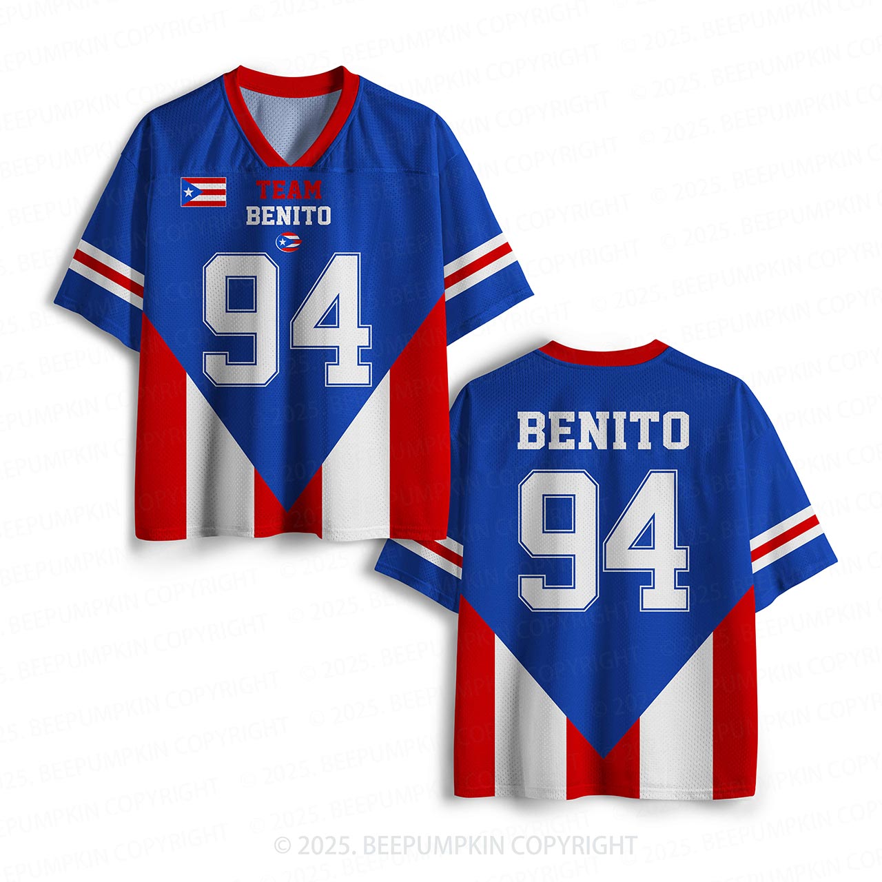 Personalized Benito Team Benito Family Matching Mesh Jersey