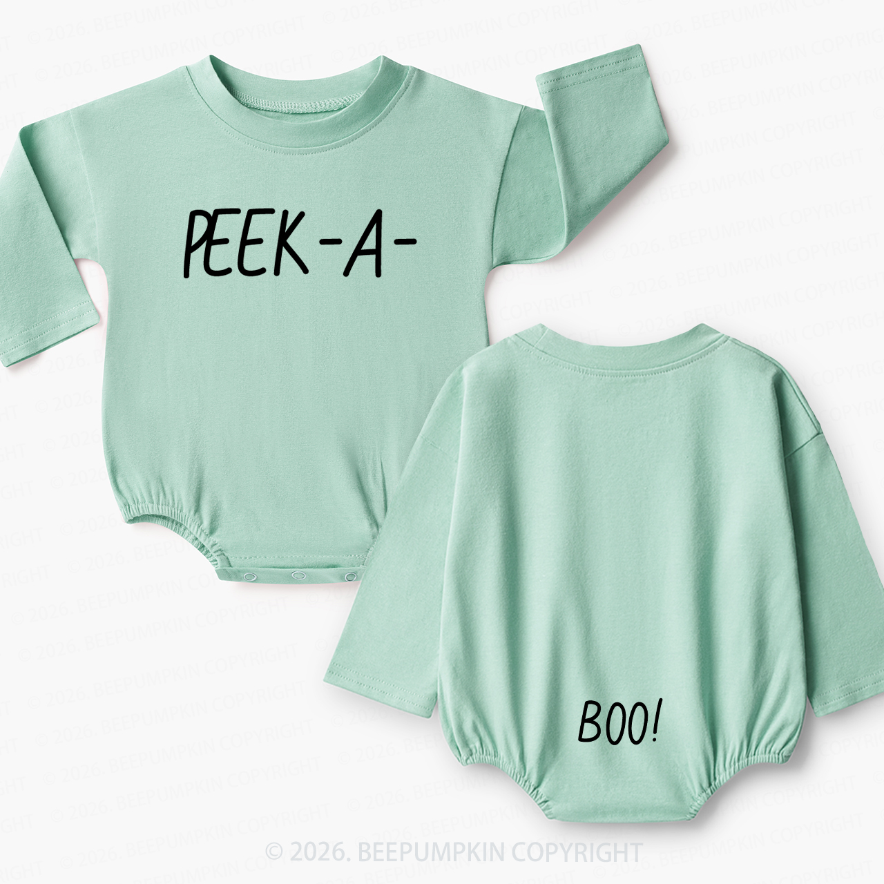 Peek A Boo Baby Bubble Romper