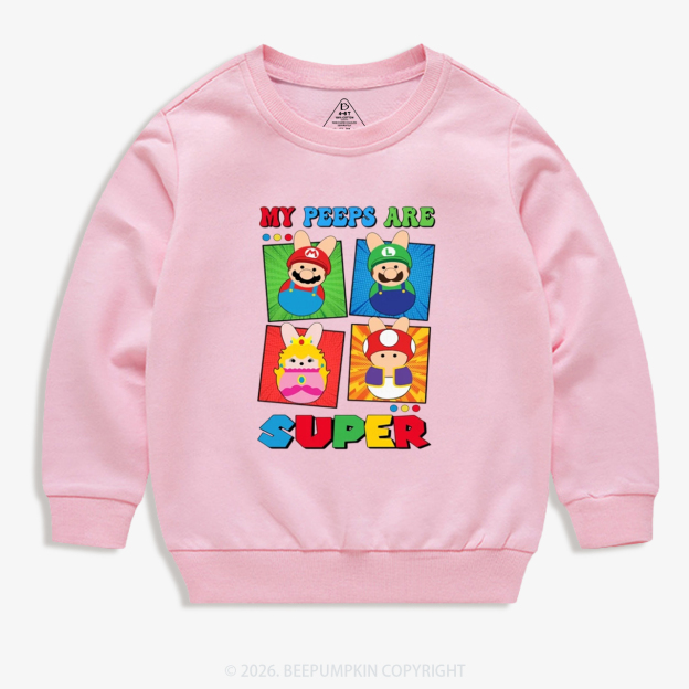 Easter My Peeps Are Super Kid's Sweatshirt