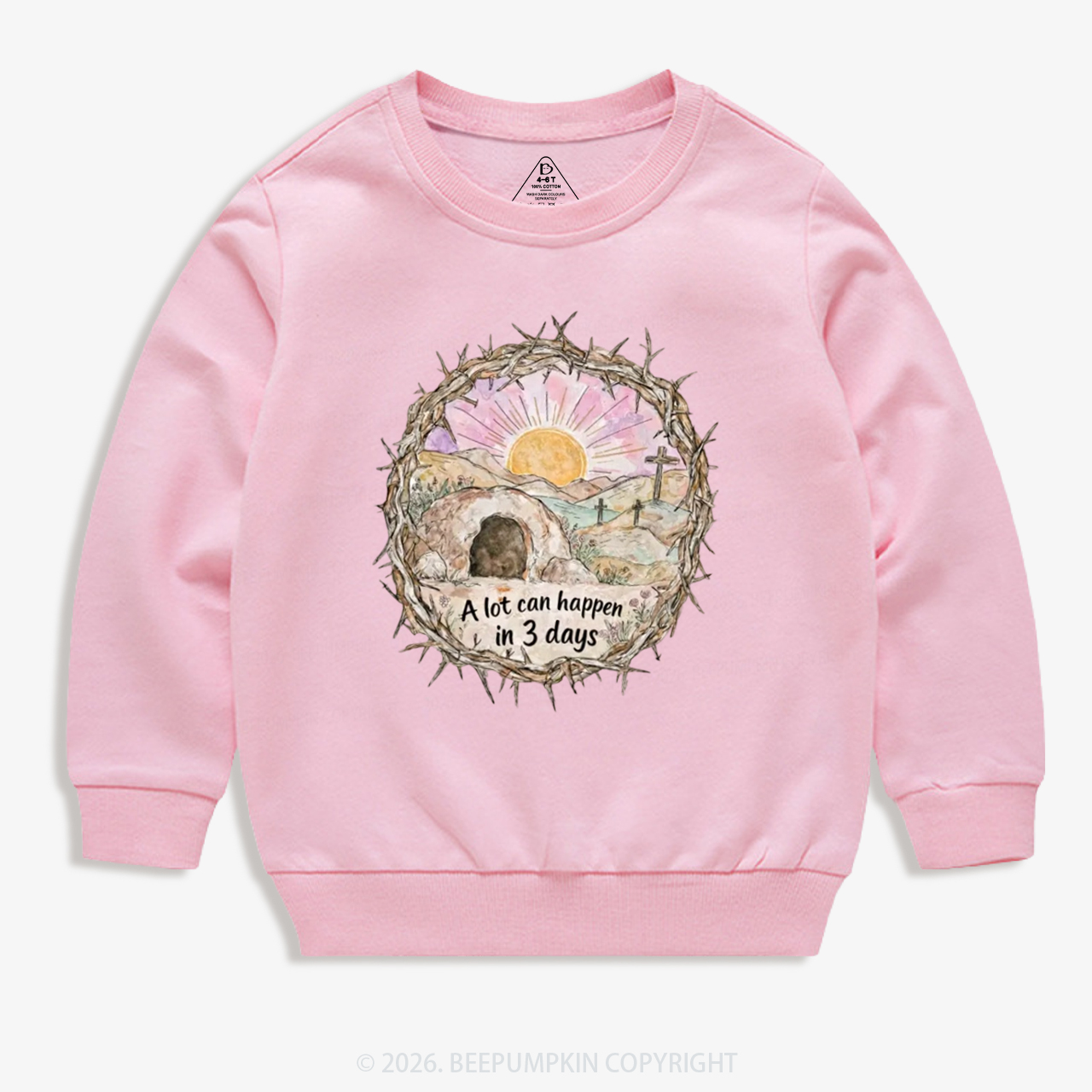 A Lot Can Happen in 3 Days Christian Kid's Sweatshirt