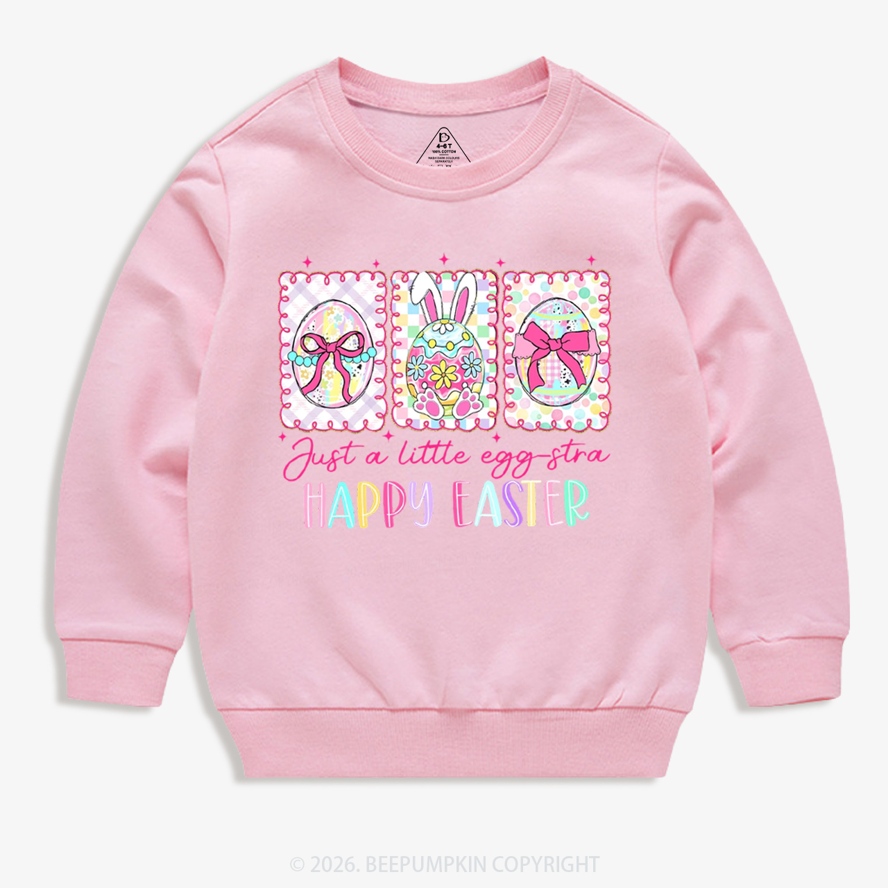 Just A Little Egg Star Easter Kid's Sweatshirt