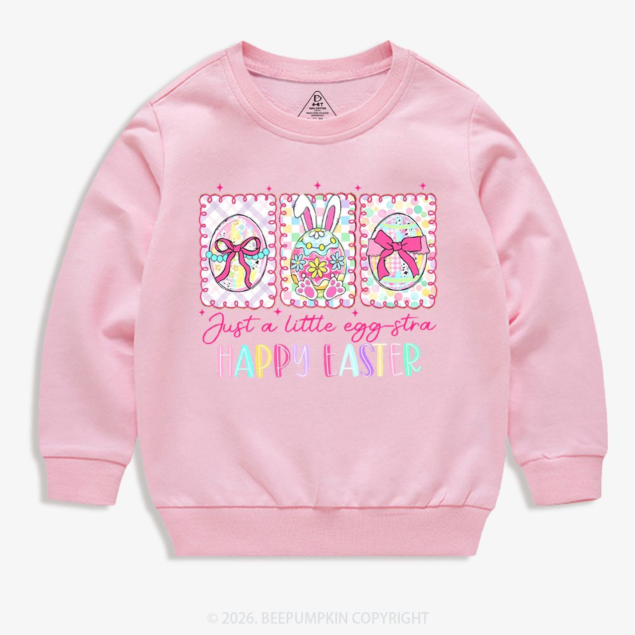 Just A Little Egg Star Easter Kid's Sweatshirt