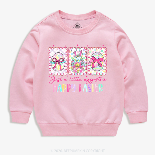 Just A Little Egg Star Easter Kid's Sweatshirt
