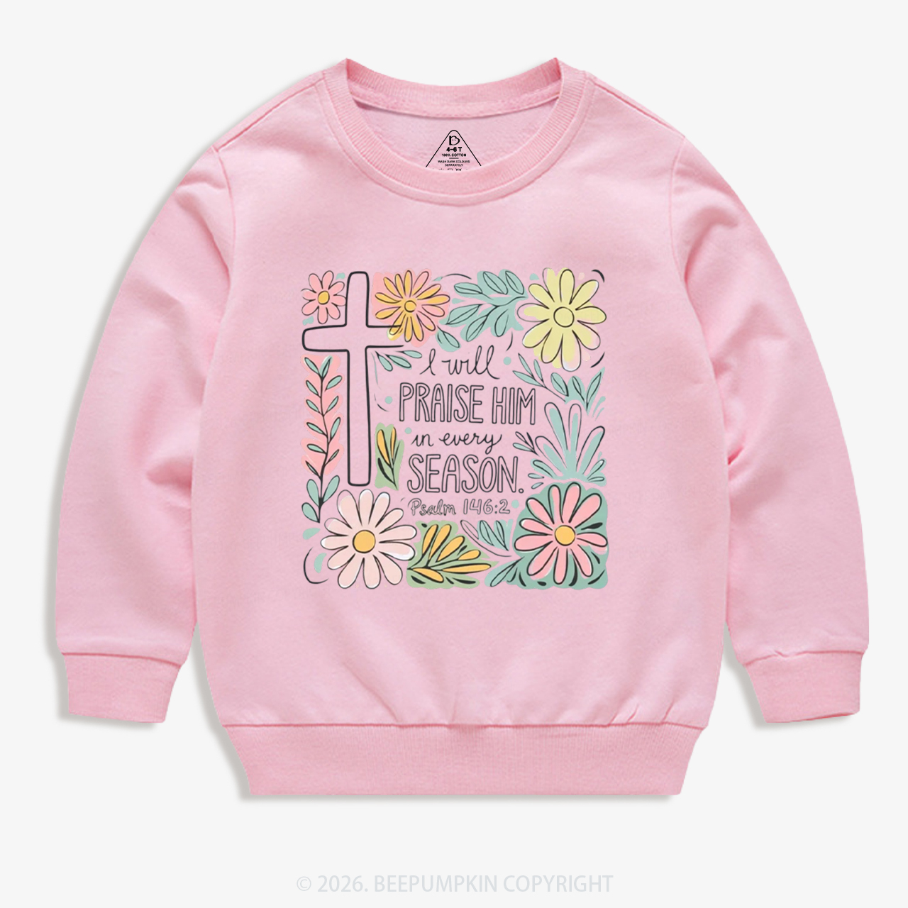 Easter I will Praise Him Kid's Sweatshirt