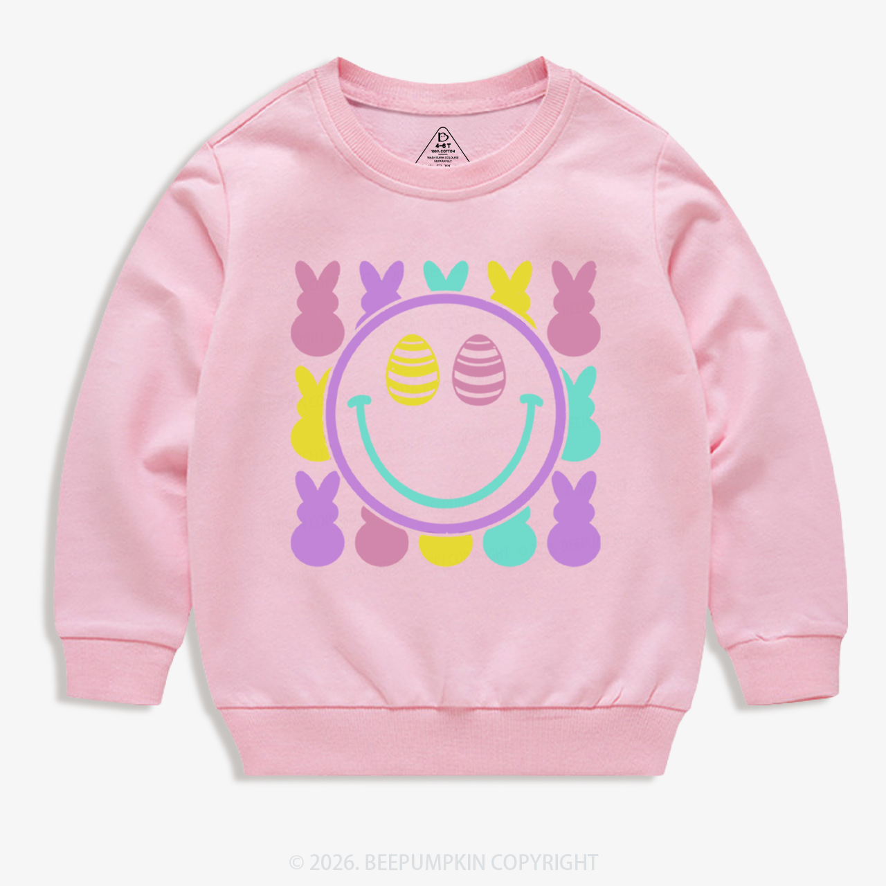 Easter Smiley Chilling Peeps Kid's Sweatshirt