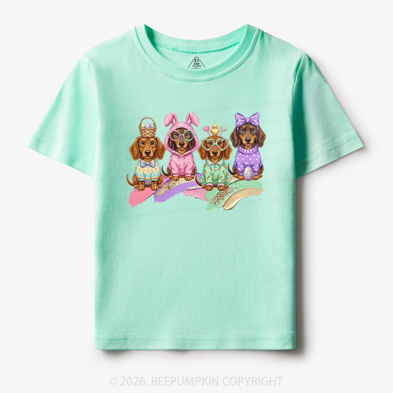 Easter Dog Cute Dachshund Toddler&Kid's Tees