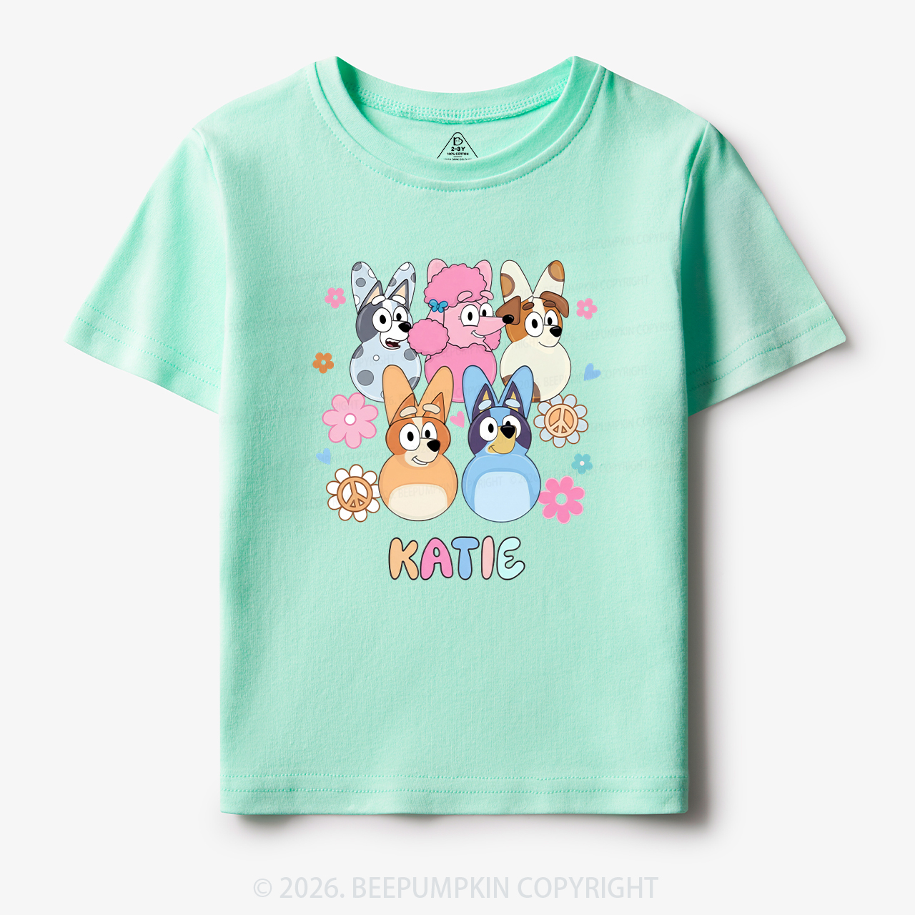 Personalized Cartoon Dog Easter Toddler&Kid's Tees