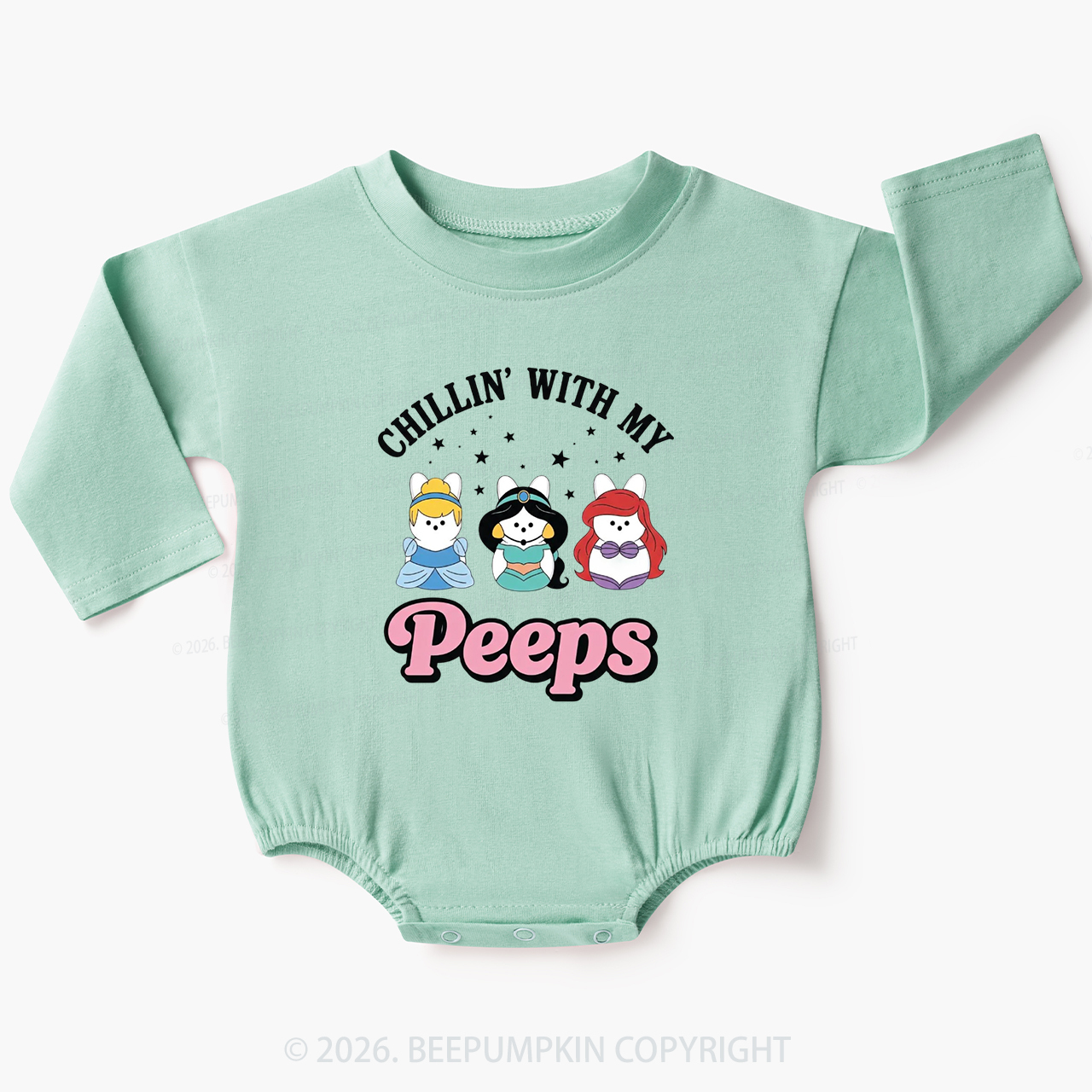 Chillin With My Peeps Bunny Baby Bubble Romper