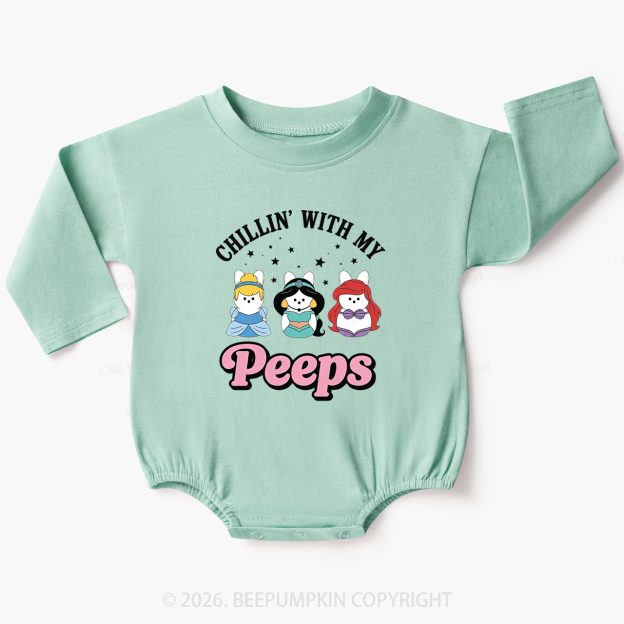 Chillin With My Peeps Bunny Baby Bubble Romper
