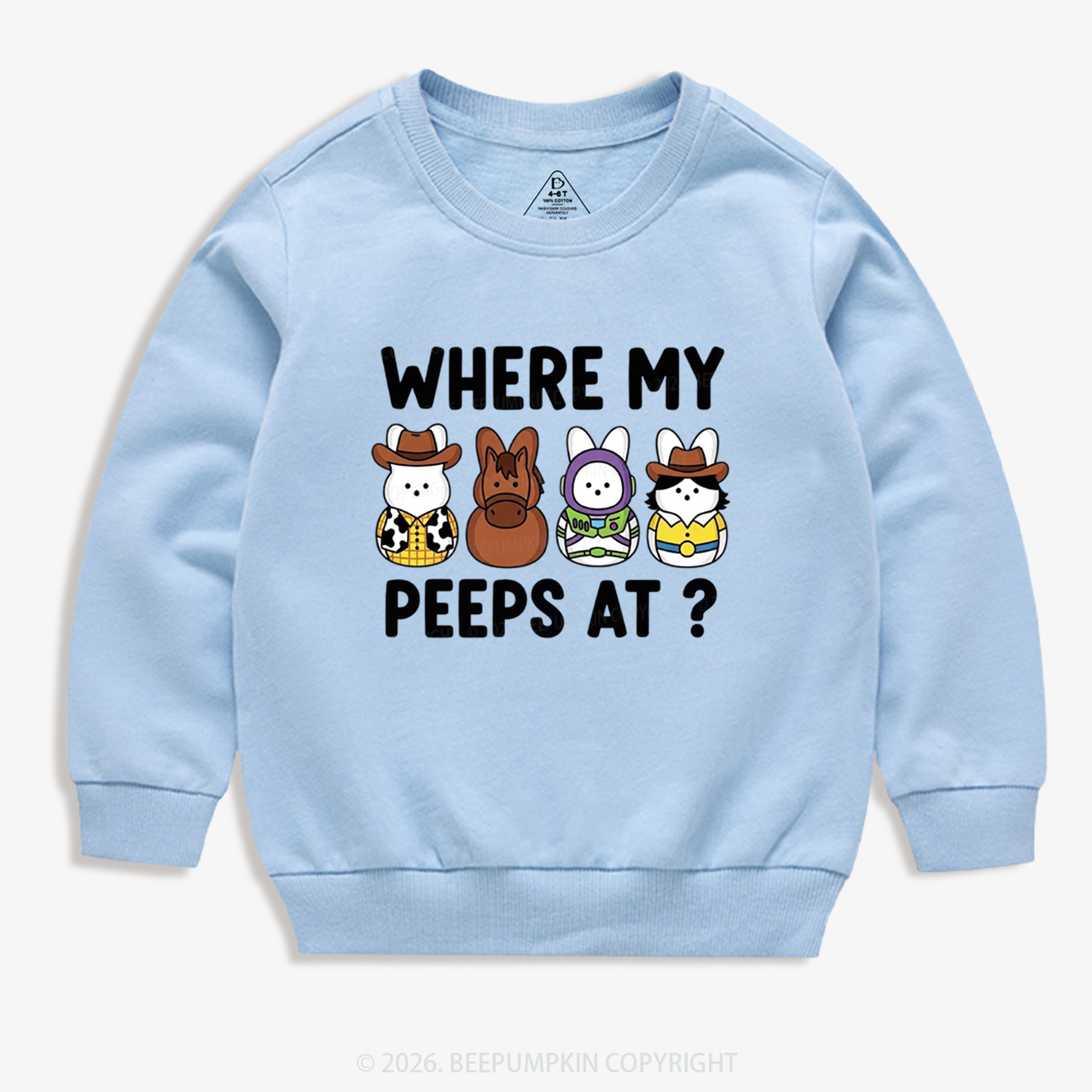 Where My Peeps At Easter Kid's Sweatshirt