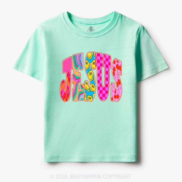 Jesus Loves Me Retro Colorful Toddler&Kid's Tees