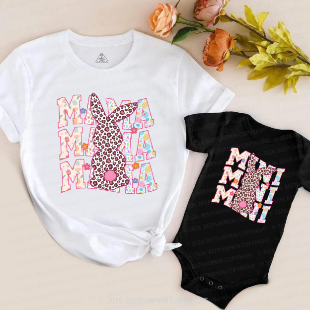 Mama Mini Easter Bunny Mom&Me Matching T-Shirts