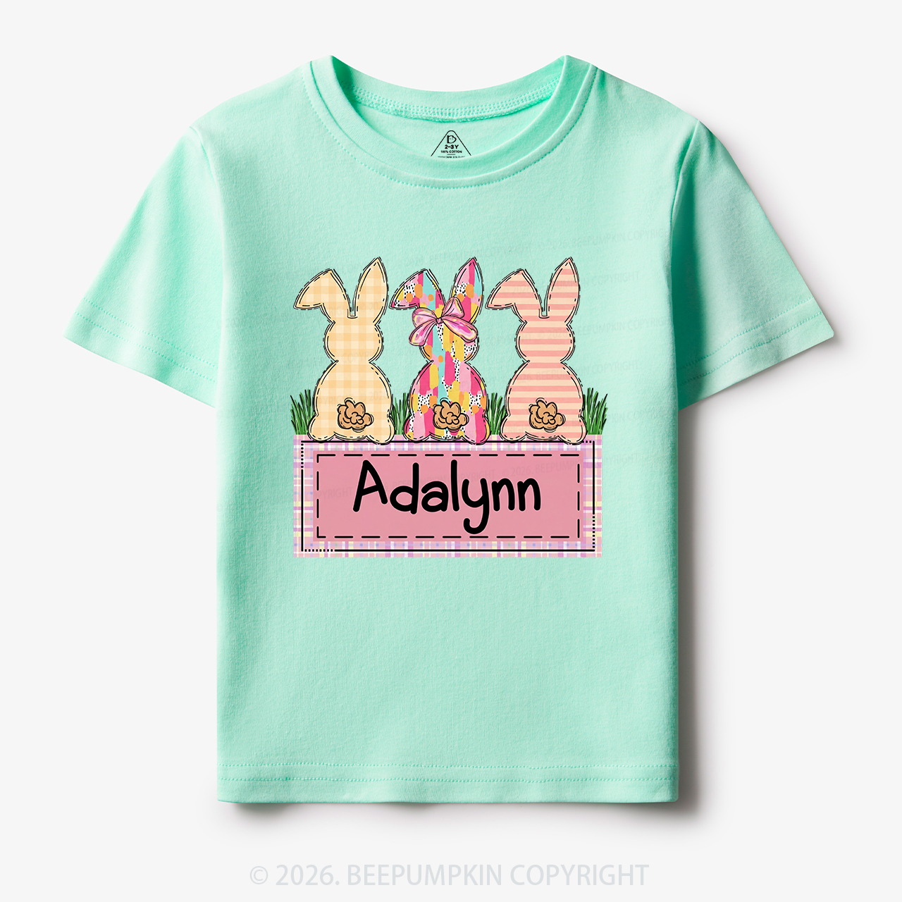Personalized Name Retro Happy Easter Toddler&Kid's Tees