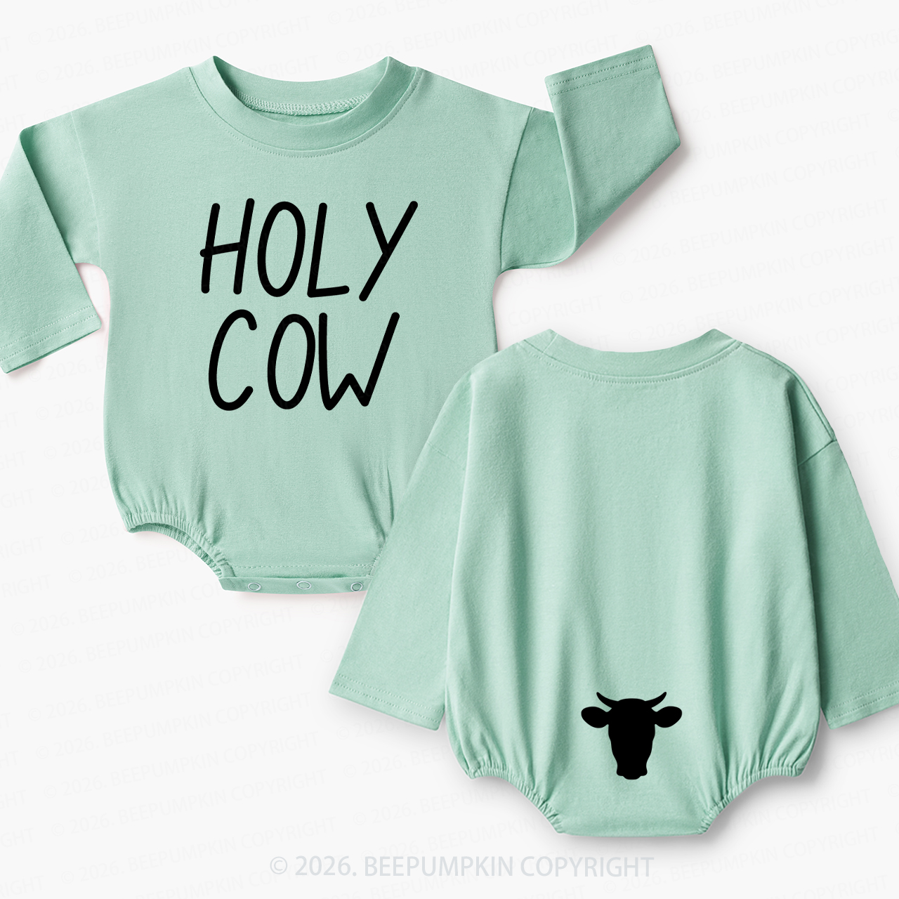 Holy Cow I'm Cute Baby Bubble Romper