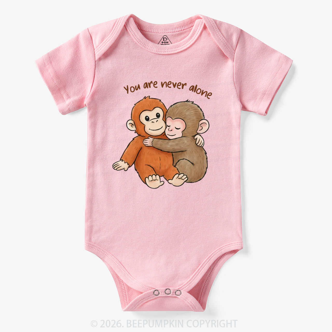 You Are Never Alone Punch Monkey Bodysuit