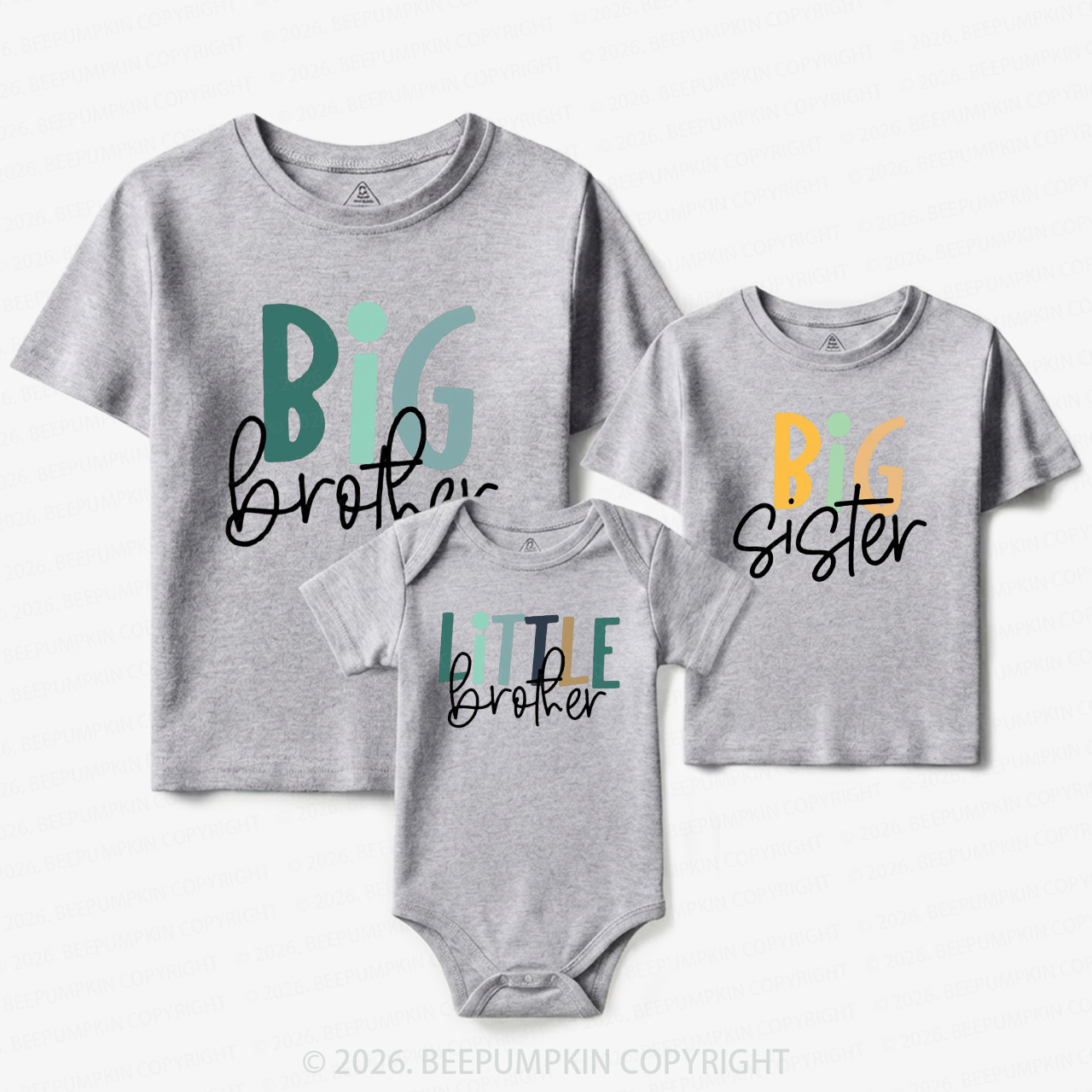 Big & Little Bond Matching Tees For Siblings