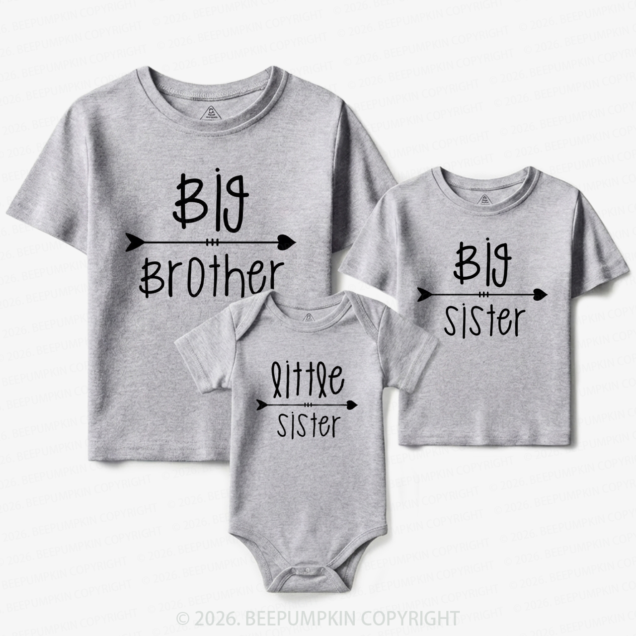 Big & Little Arrows Matching Tees For Siblings