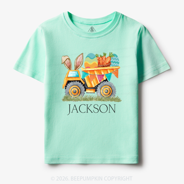 Personalized Name Easter Dump Truck Toddler&Kid's Tees