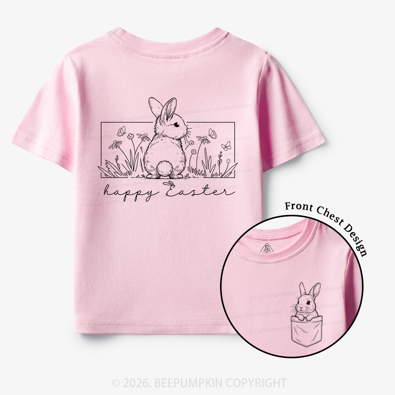 Happy Easter Spring Flowers Toddler&Kid's Tees